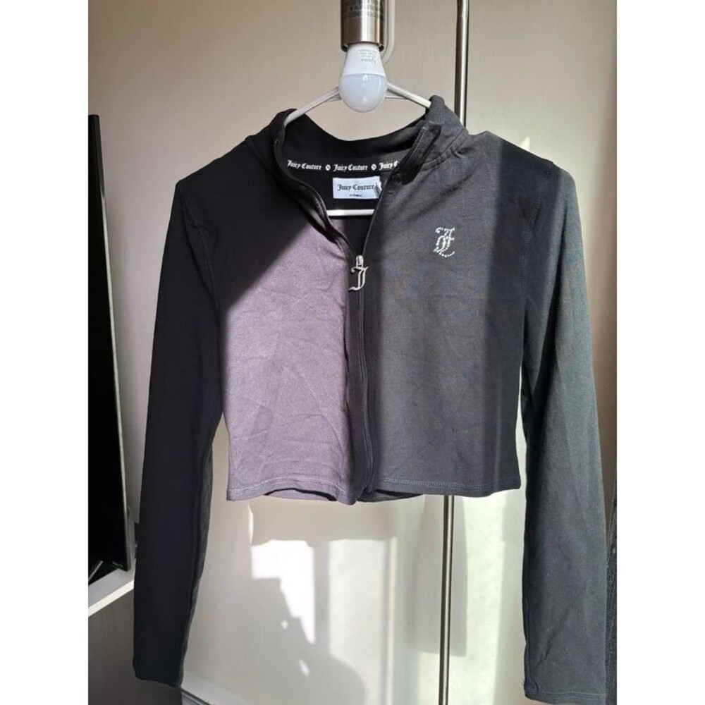 Y2K Inspired Juicy Couture Cropped Zip Jacket, Medium